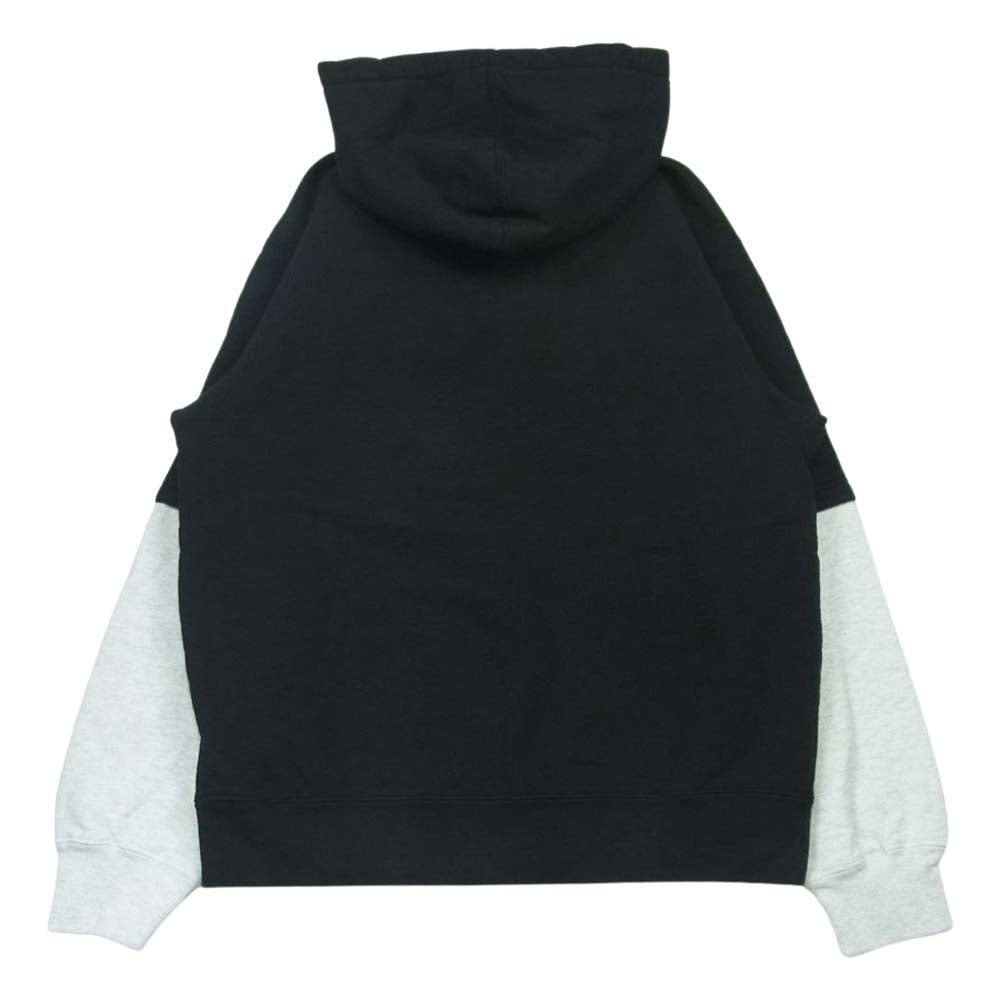 Supreme シュプリーム 20SS XXL Hooded Sweatshirt スウェット パーカー フーディ コットン カナダ製 ブラック系 ライトグレー系 M【中古】