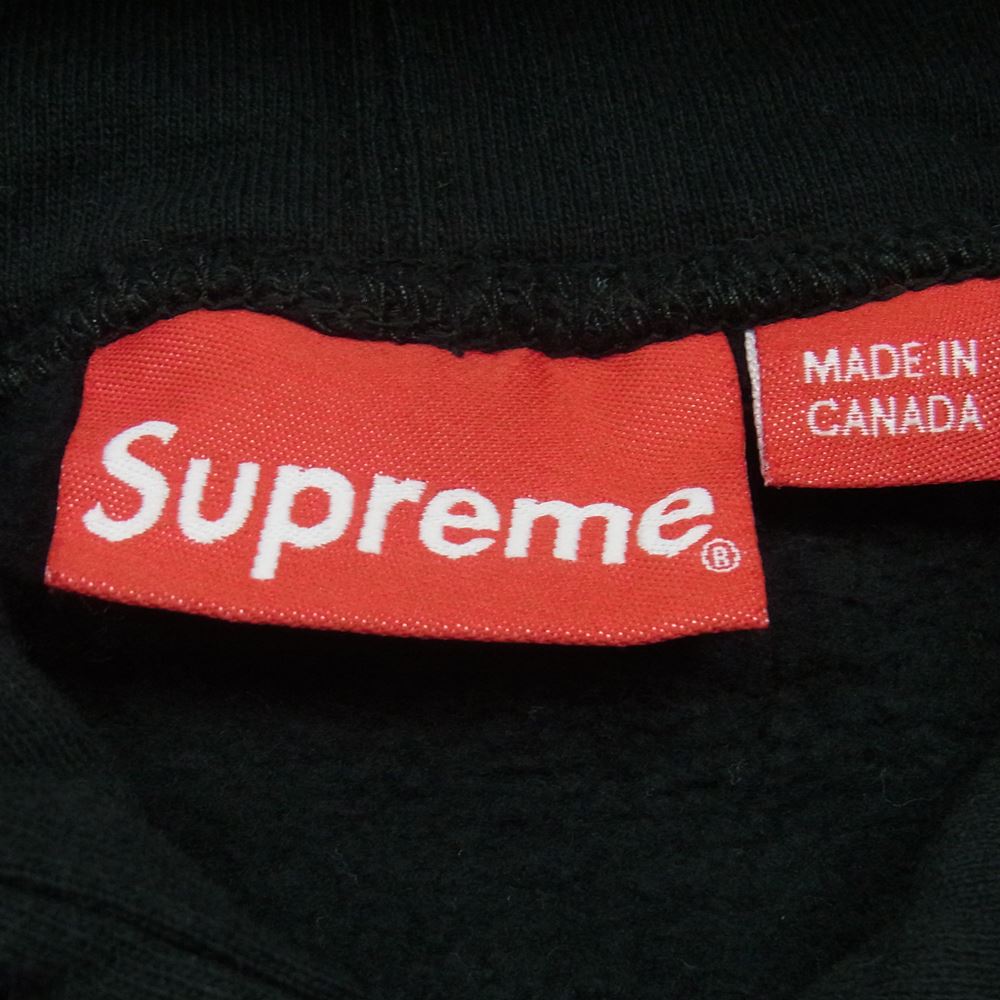 Supreme シュプリーム 20SS XXL Hooded Sweatshirt スウェット パーカー フーディ コットン カナダ製 ブラック系 ライトグレー系 M【中古】