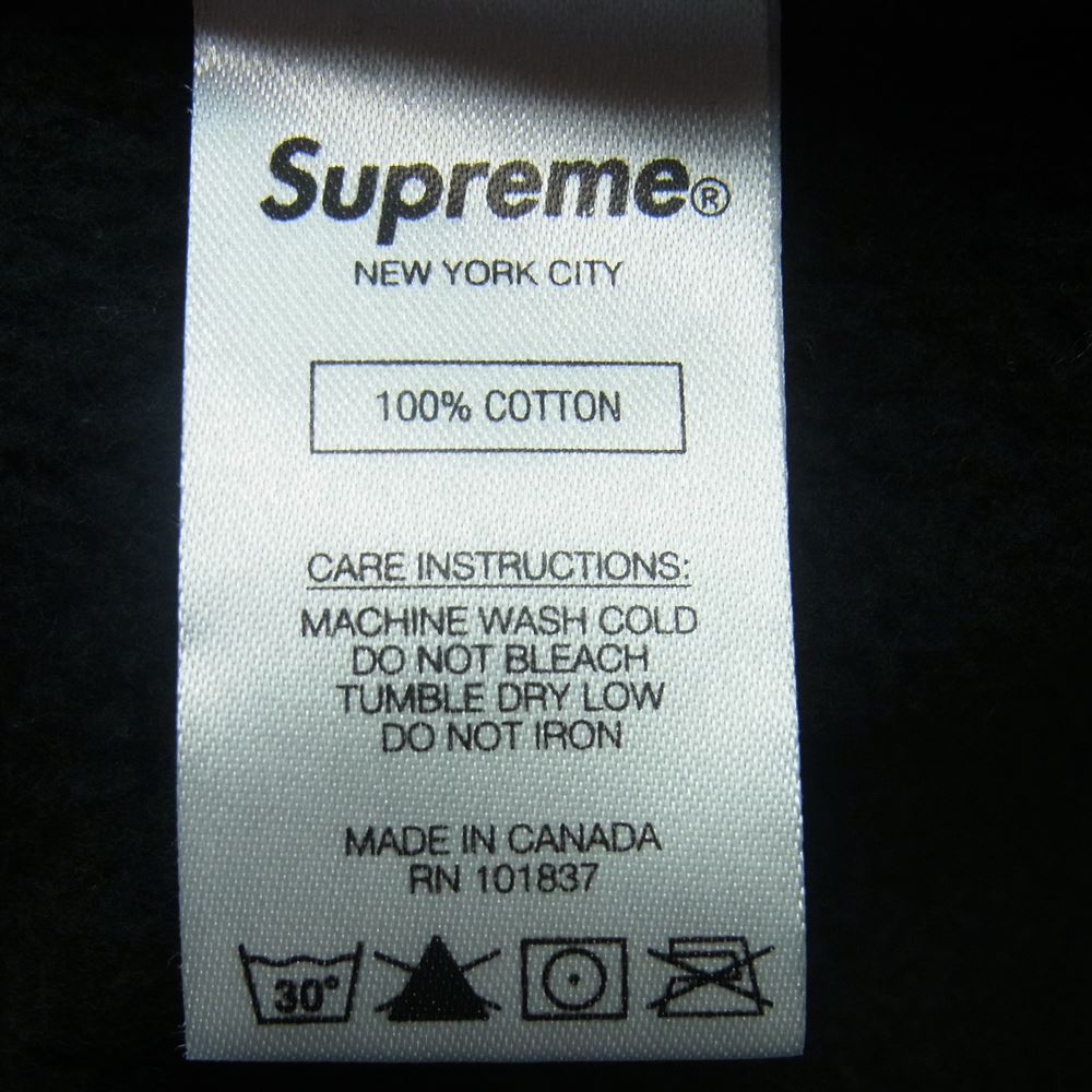 Supreme シュプリーム 20SS XXL Hooded Sweatshirt スウェット パーカー フーディ コットン カナダ製 ブラック系 ライトグレー系 M【中古】