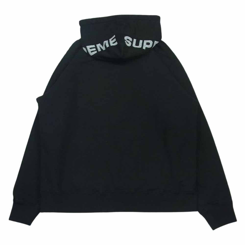 Supreme シュプリーム 20SS Metallic Rib hooded sweatshirt スウェット パーカー フーディ コットン 中国製 ブラック系 M【中古】
