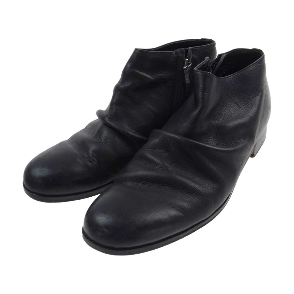 PADRONE パドローネ PU8395-1203-2C SHORT SIDE ZIP BOOTS サイドジップ ショート ブーツ ブラック系 40【中古】