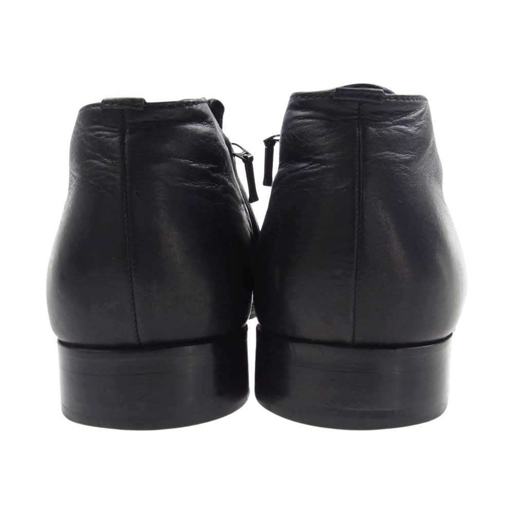 PADRONE パドローネ PU8395-1203-2C SHORT SIDE ZIP BOOTS サイドジップ ショート ブーツ ブラック系 40【中古】