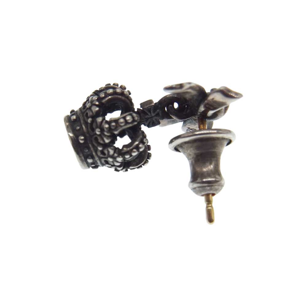 Justin Davis ジャスティンデイビス SEJ351 2 PETIT FADEIT クラウン リボン ピアス 片耳 シルバー系【中古】