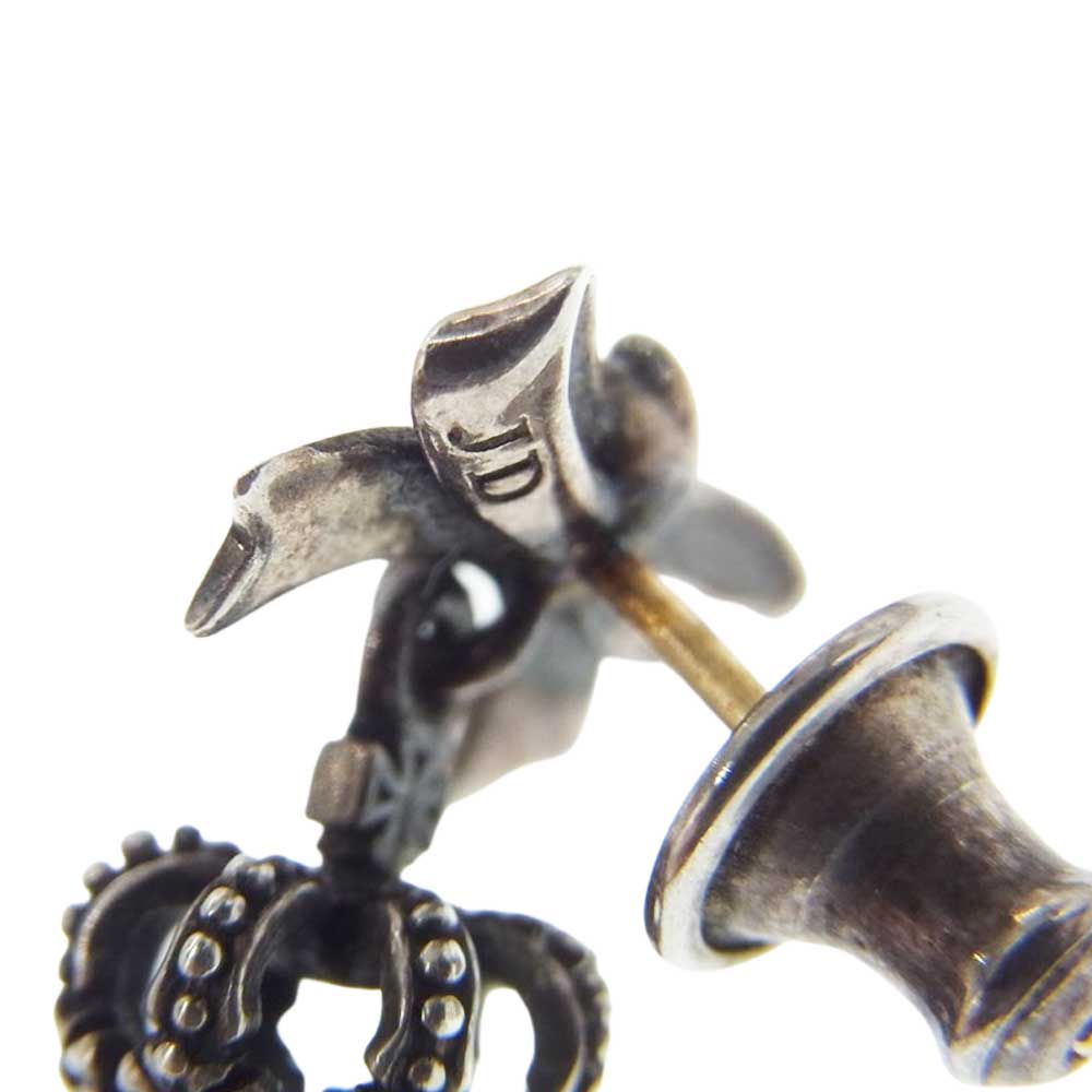 Justin Davis ジャスティンデイビス SEJ351 2 PETIT FADEIT クラウン リボン ピアス 片耳 シルバー系【中古】