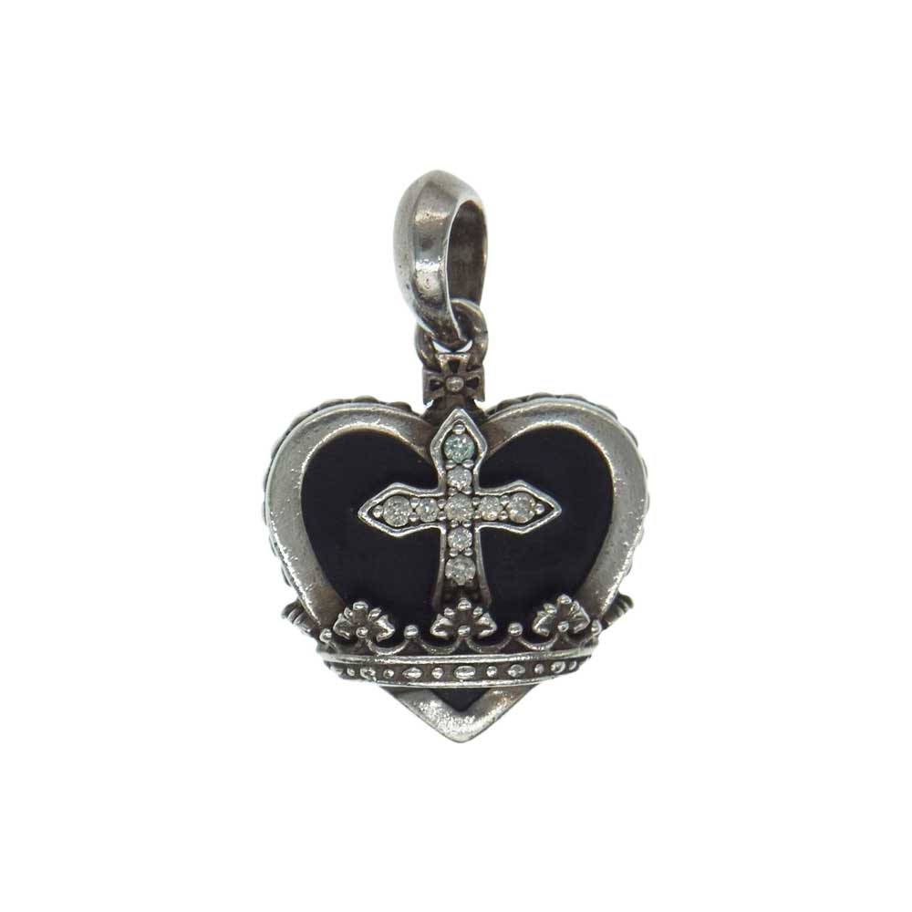 Justin Davis ジャスティンデイビス SPJ486 BLACK HEART ブラックハート ペンダントトップ ブラック系【中古】