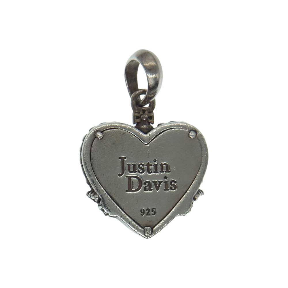 Justin Davis ジャスティンデイビス SPJ486 BLACK HEART ブラックハート ペンダントトップ ブラック系【中古】