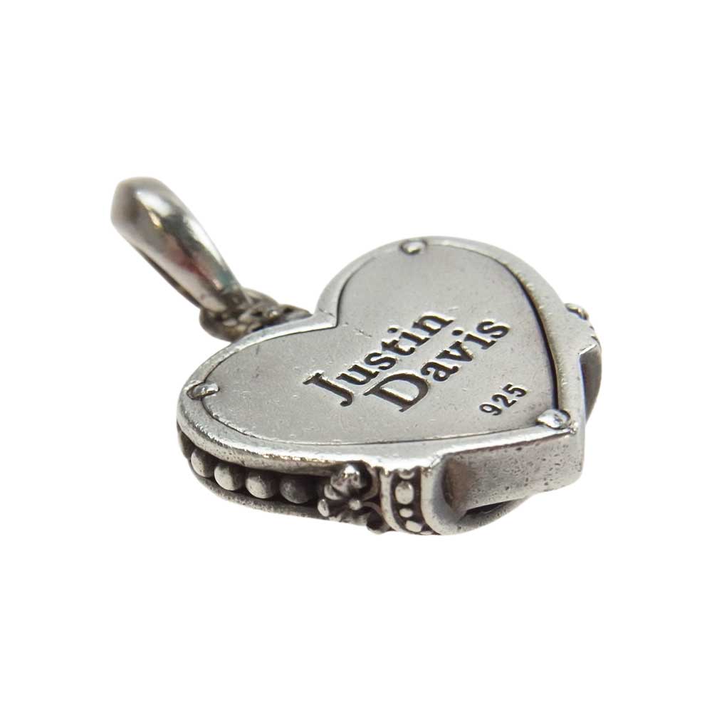 Justin Davis ジャスティンデイビス SPJ486 BLACK HEART ブラックハート ペンダントトップ ブラック系【中古】