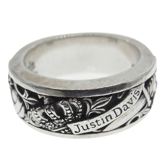 Justin Davis ジャスティンデイビス SRJ202 HOLY SACRAMENT ホーリーサクラメント クラウン リング  シルバー系 15号【中古】