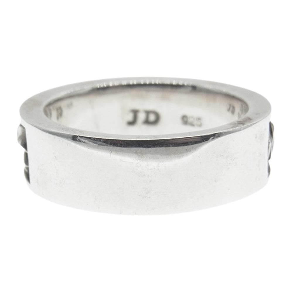 Justin Davis ジャスティンデイビス SRJ425B PRINCELY クラウン スカル リボン ローズ クローバー クロス フレア リング  シルバー系 12号【中古】