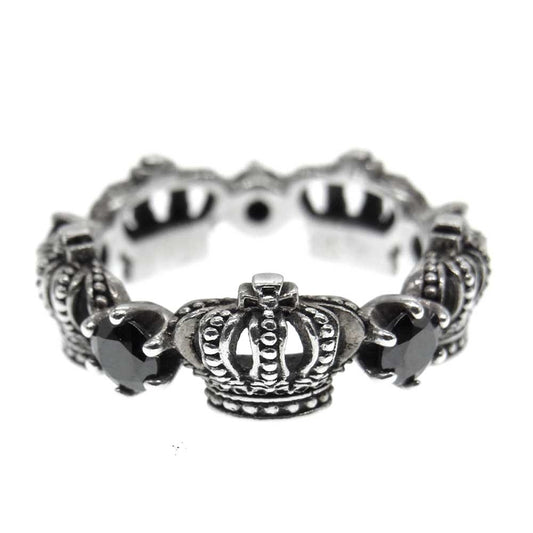 Justin Davis ジャスティンデイビス SRJ325 CHERISH with STONE クラウン ストーン リング  シルバー系 9.5号【中古】