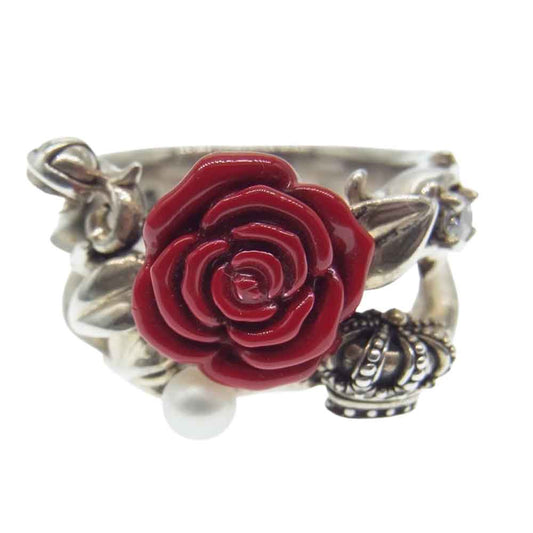 Justin Davis ジャスティンデイビス SRJ460A SACRED ROSE セイクリッドローズ 薔薇 リング シルバー系 12.5号【中古】