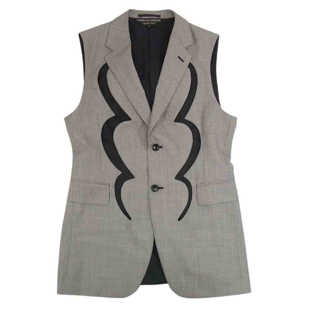 COMME des GARCONS HOMME PLUS コムデギャルソンオムプリュス 21AW PI-V003 カッティング テーラード ベスト ブラック系 S【美品】【中古】