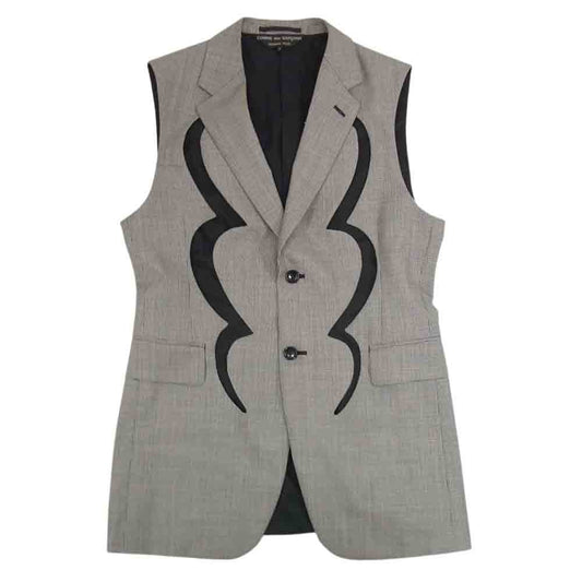 COMME des GARCONS HOMME PLUS コムデギャルソンオムプリュス 21AW PI-V003 カッティング テーラード ベスト ブラック系 S【美品】【中古】