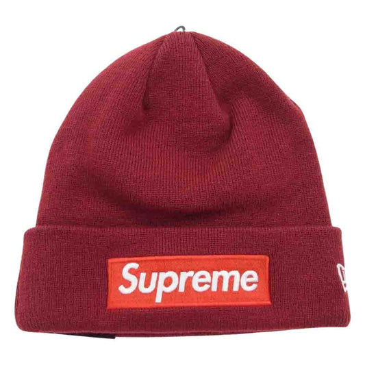 Supreme シュプリーム 22AW New Era Box Logo Beanie  ニューエラ ボックス ロゴ ビーニー ニット帽 ワイン ワインレッド系【新古品】【未使用】【中古】