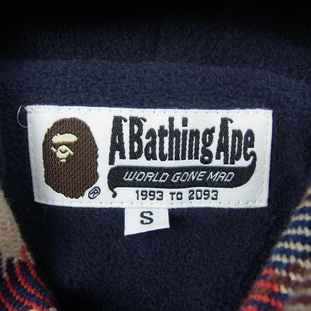 A BATHING APE アベイシングエイプ 001HJ9801006 ラブジェネ チェック フーデッド CPO ジャケット アップデート モデル マルチカラー系 S【中古】