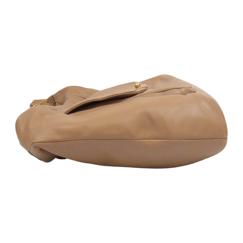 COACH コーチ F22309 レザー ショルダー バッグ キャメル ブラウン系【美品】【中古】