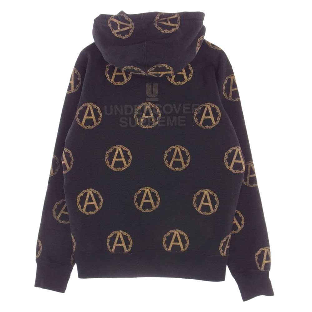 Supreme シュプリーム × UNDERCOVER アンダーカバー 16AW Anarchy Hooded Sweatshirt アナーキー フーデッド スウェット パーカー ブラック系 S【中古】