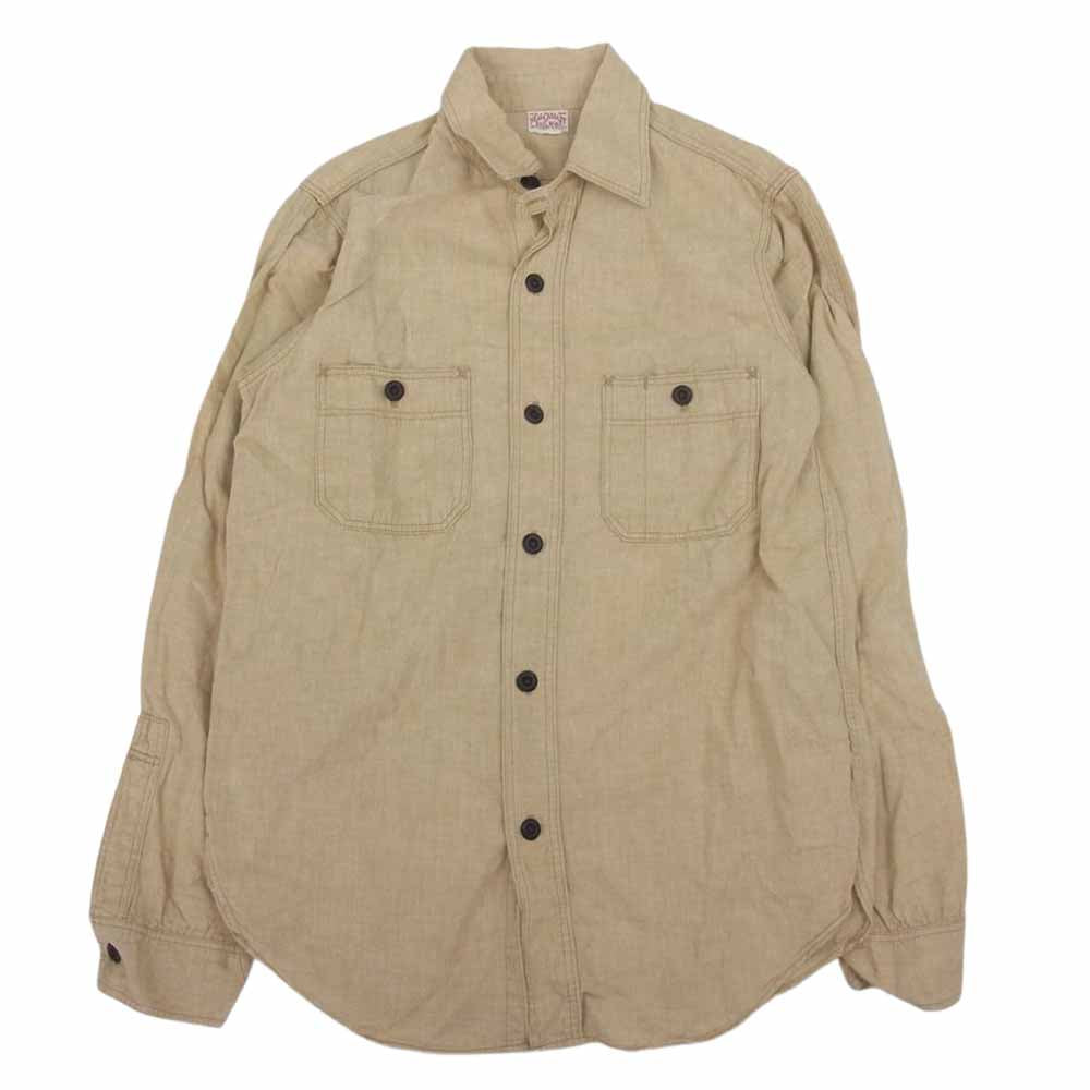 FREEWHEELERS フリーホイーラーズ neal cassady ワーク シャツ ベージュ系 14【中古】