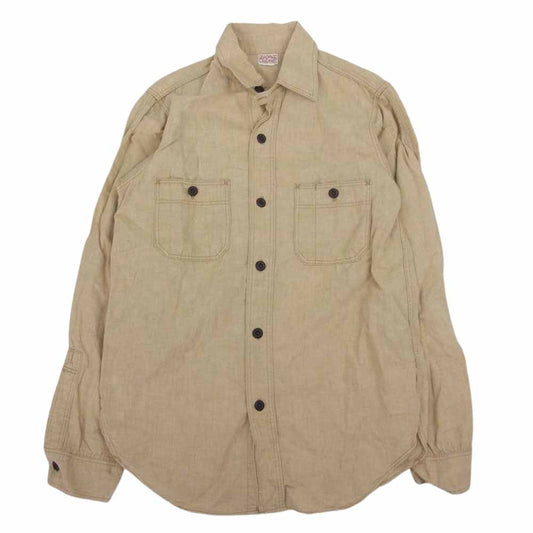 FREEWHEELERS フリーホイーラーズ neal cassady ワーク シャツ ベージュ系 14【中古】