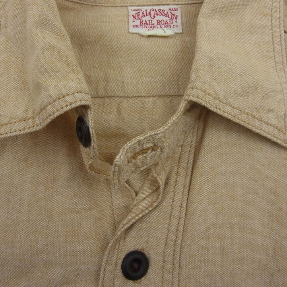 FREEWHEELERS フリーホイーラーズ neal cassady ワーク シャツ ベージュ系 14【中古】