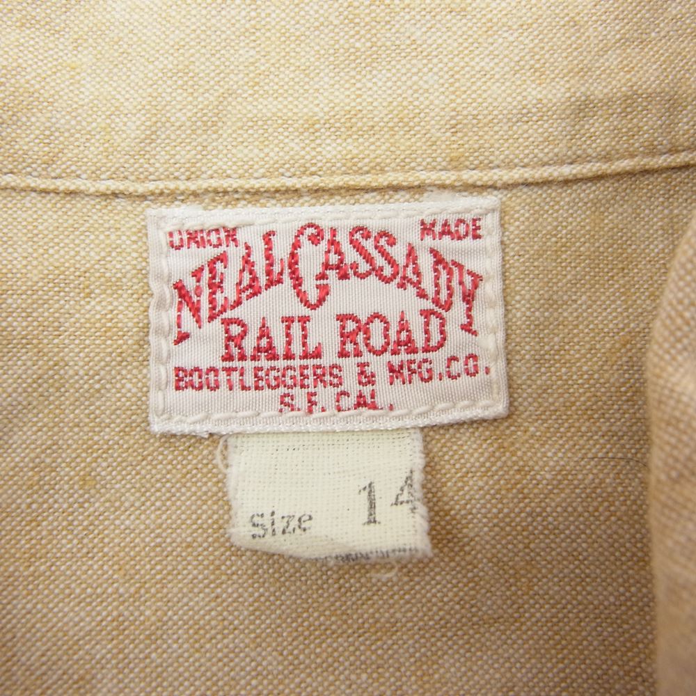 FREEWHEELERS フリーホイーラーズ neal cassady ワーク シャツ ベージュ系 14【中古】