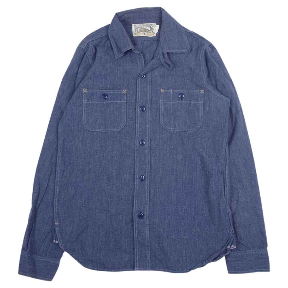 FREEWHEELERS フリーホイーラーズ neal cassady ワーク シャツ ネイビー系 14【中古】