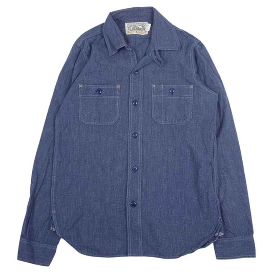 FREEWHEELERS フリーホイーラーズ neal cassady ワーク シャツ ネイビー系 14【中古】