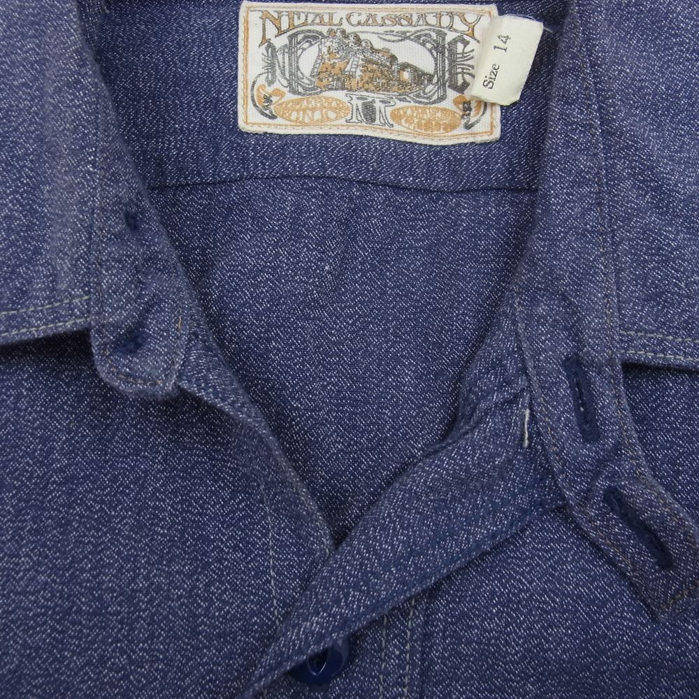 FREEWHEELERS フリーホイーラーズ neal cassady ワーク シャツ ネイビー系 14【中古】