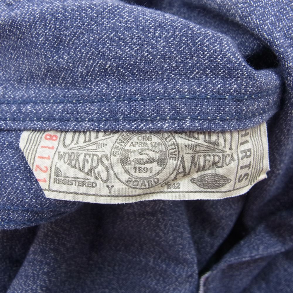 FREEWHEELERS フリーホイーラーズ neal cassady ワーク シャツ ネイビー系 14【中古】