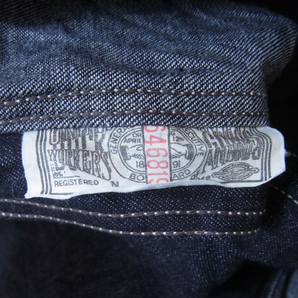 FREEWHEELERS フリーホイーラーズ UNION SPECIAL OVERALLS Neal インディゴ デニム ワーク シャツ インディゴブルー系 14【中古】