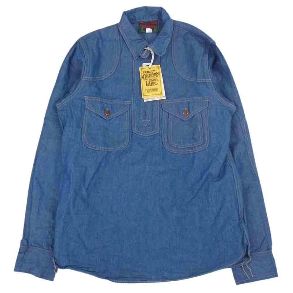 FREEWHEELERS フリーホイーラーズ GREAT LAKES GMT SKAGIT SHIRT WOODSMAN SHIRT ワーク シャツ インディゴブルー系 14【中古】