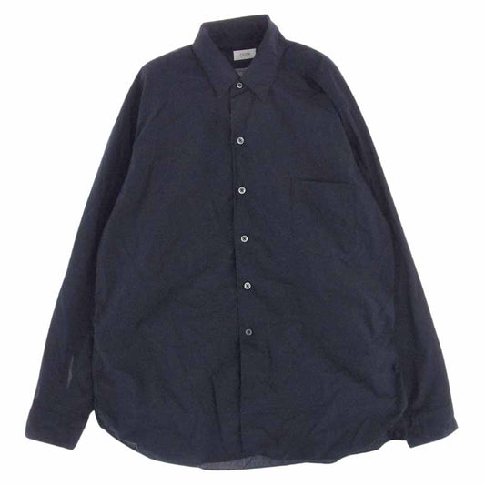 シオタ SHLM-101M スビン コットン タイプ ライター レギュラー カラー シャツ ネイビー系 5【中古】