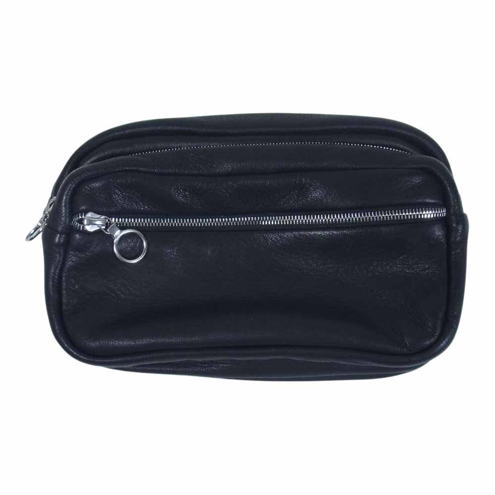 アエタ DA27 DEER LEATHER BELT POUCH S レザー ポーチ ブラック系【美品】【中古】
