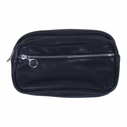 アエタ DA27 DEER LEATHER BELT POUCH S レザー ポーチ ブラック系【美品】【中古】