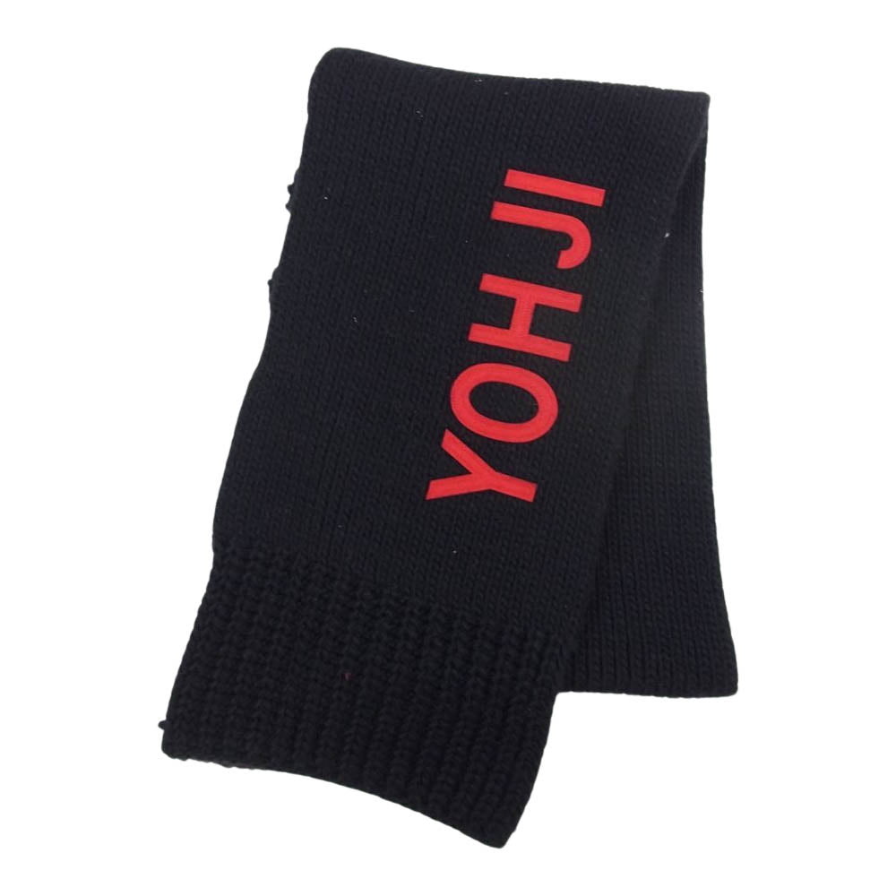 Yohji Yamamoto ヨウジヤマモト Y-3 ワイスリー ウールニット マフラー ブラック系【中古】