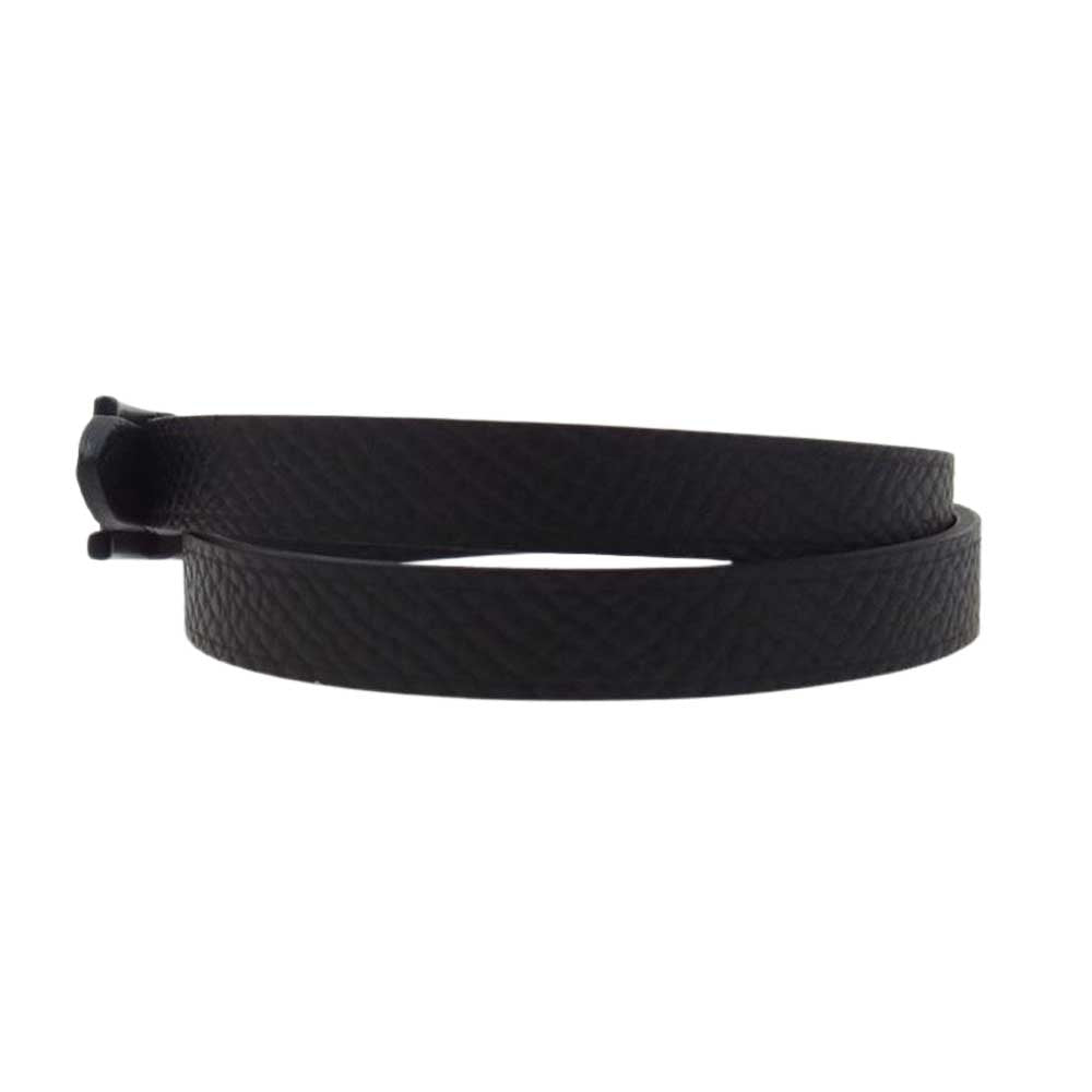 HERMES エルメス ビーアピ ドゥブルトゥール レザー ブレスレット T5 ブラック系【美品】【中古】