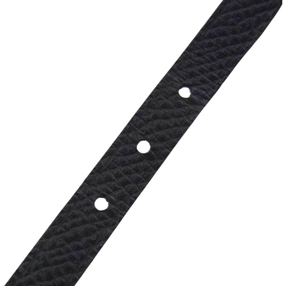 HERMES エルメス ビーアピ ドゥブルトゥール レザー ブレスレット T5 ブラック系【美品】【中古】