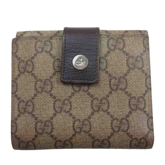 GUCCI グッチ 115052 PVC GG柄 二つ折り 財布 ウォレット  ブラウン系【中古】