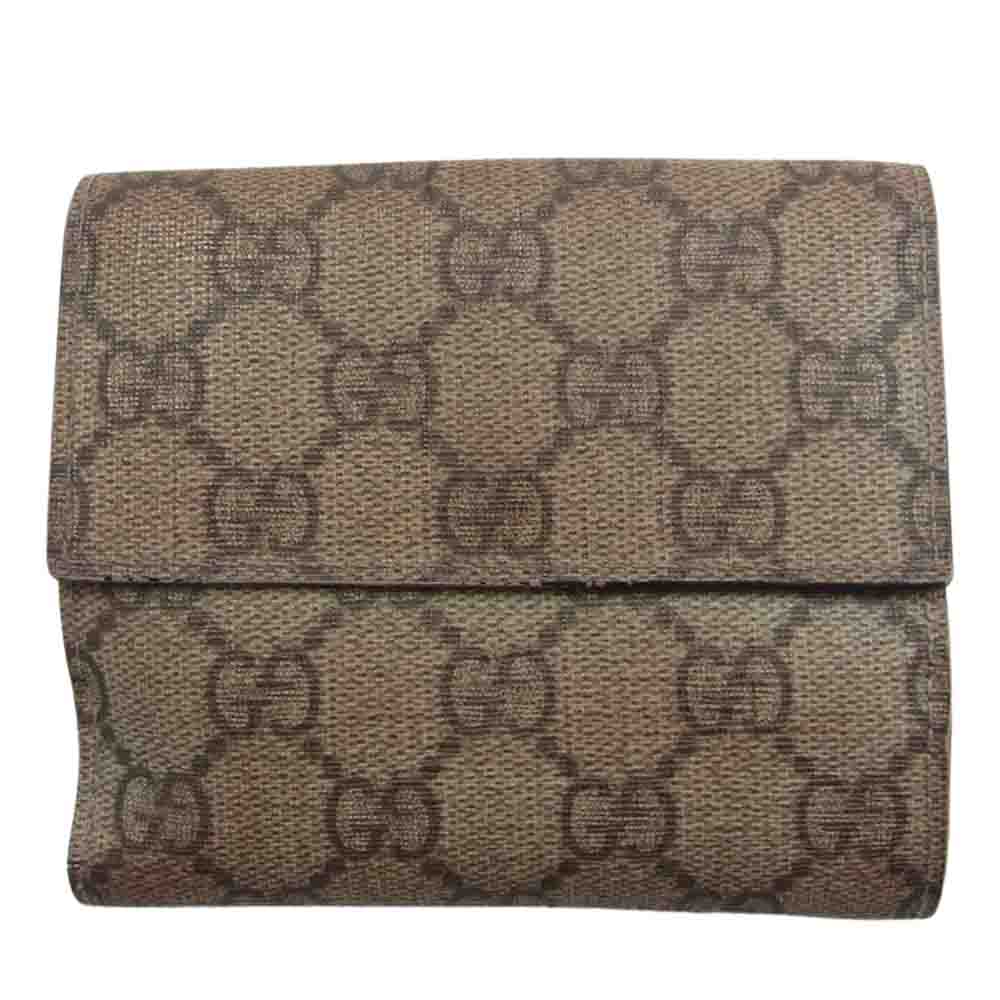 GUCCI グッチ 115052 PVC GG柄 二つ折り 財布 ウォレット  ブラウン系【中古】