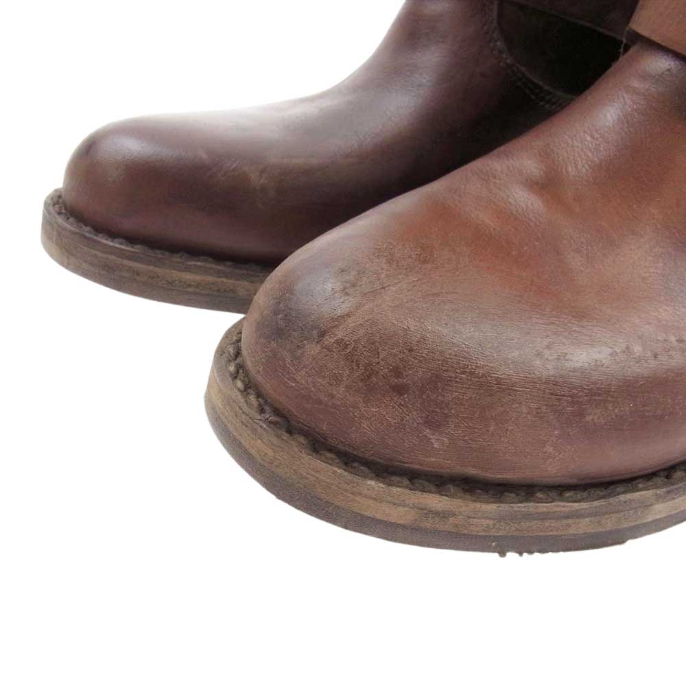 VISVIM ビズビム 0222902002003 T.W.O.BOOTS Indigo Camping Trainer 泥染 インディゴ キャンピング トレーナー エンジニア ブーツ  ブラウン系 26.0cm【極上美品】【中古】