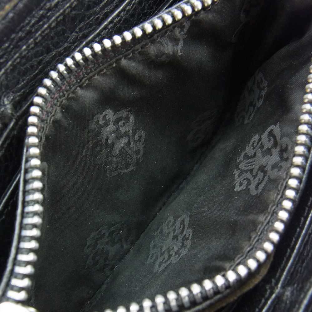 CHROME HEARTS クロムハーツ（原本無） REC F ZIP #2 フィリグリー プラス スエード レザー ウォレット 長財布 ブラック系【中古】