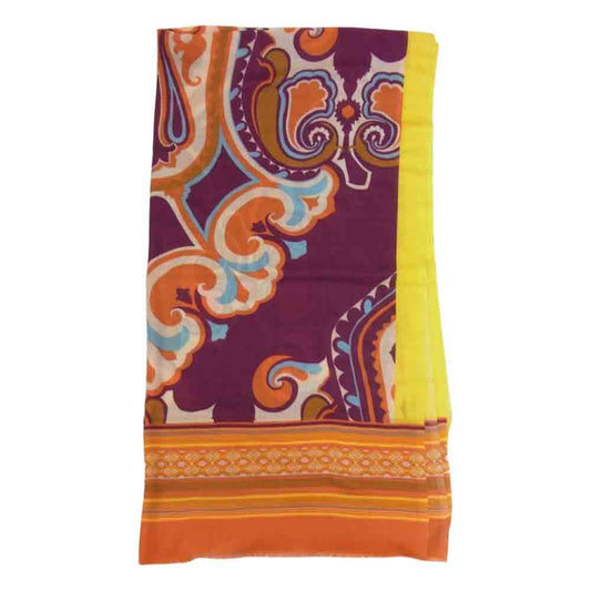 ETRO エトロ カシミヤ 100％ 総柄 ストール ショール マフラー マルチカラー系 UNI【新古品】【未使用】【中古】