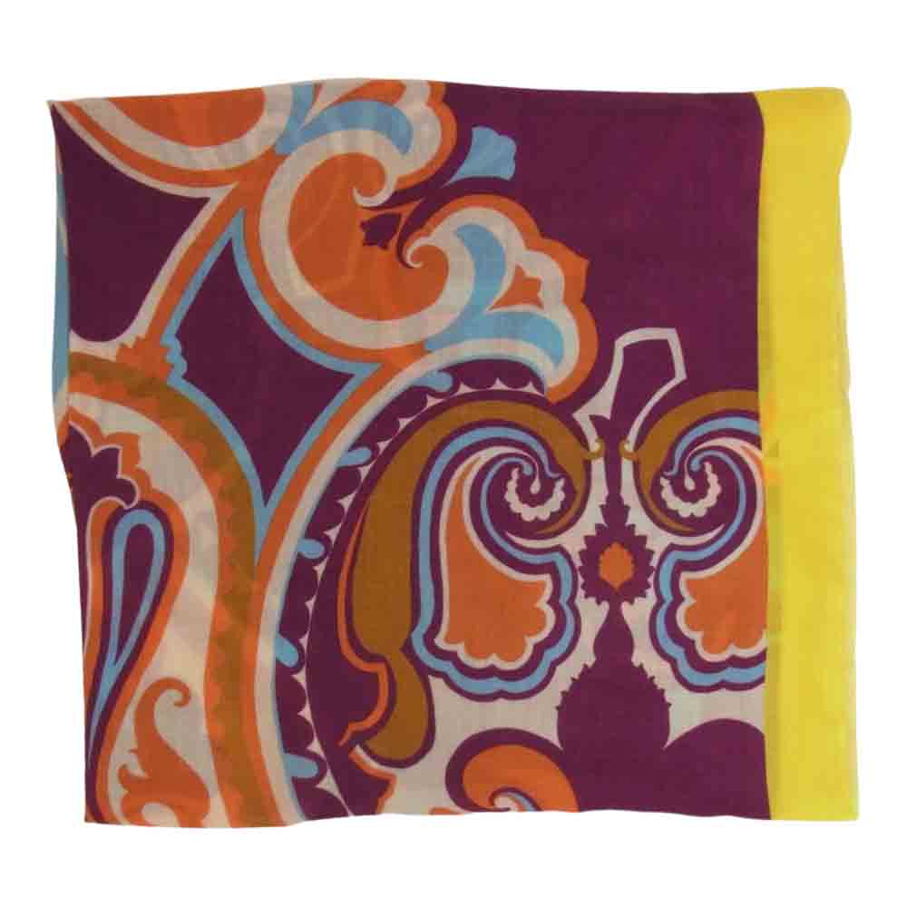 ETRO エトロ カシミヤ 100％ 総柄 ストール ショール マフラー マルチカラー系 UNI【新古品】【未使用】【中古】