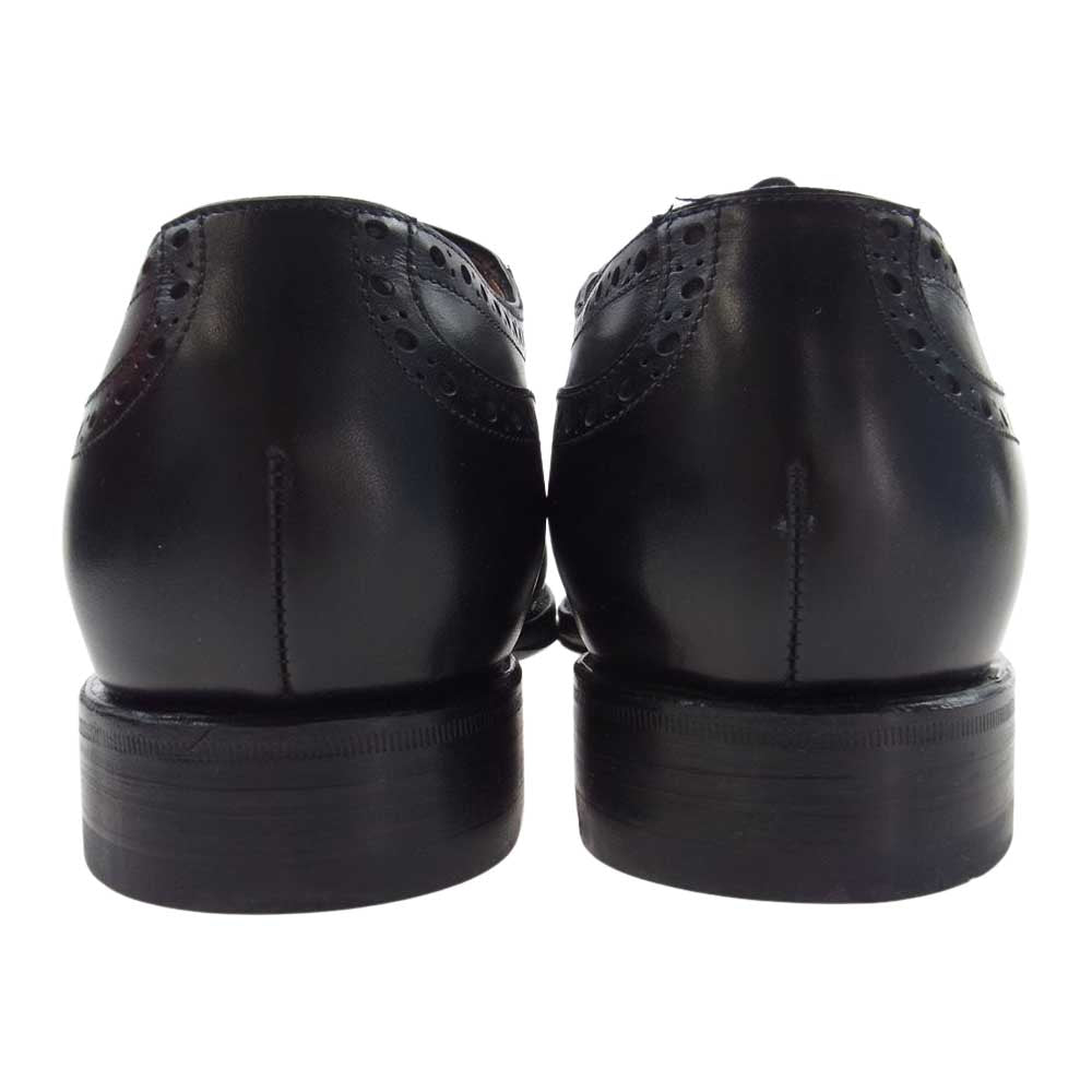 JALAN SRIWIJAYA ジャランスリウァヤ 98441 セミブローグ レザーソール ビジネスシューズ ブラック系 8.5【極上美品】【中古】