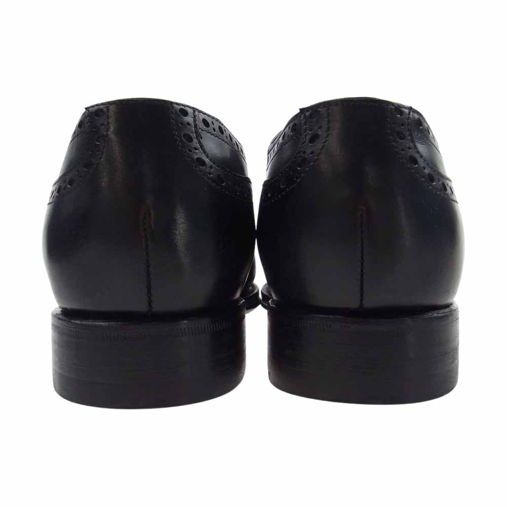 JALAN SRIWIJAYA ジャランスリウァヤ 98441 セミブローグ レザーソール ビジネスシューズ ブラック系 6【極上美品】【中古】