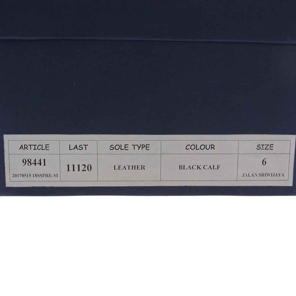 JALAN SRIWIJAYA ジャランスリウァヤ 98441 セミブローグ レザーソール ビジネスシューズ ブラック系 6【極上美品】【中古】