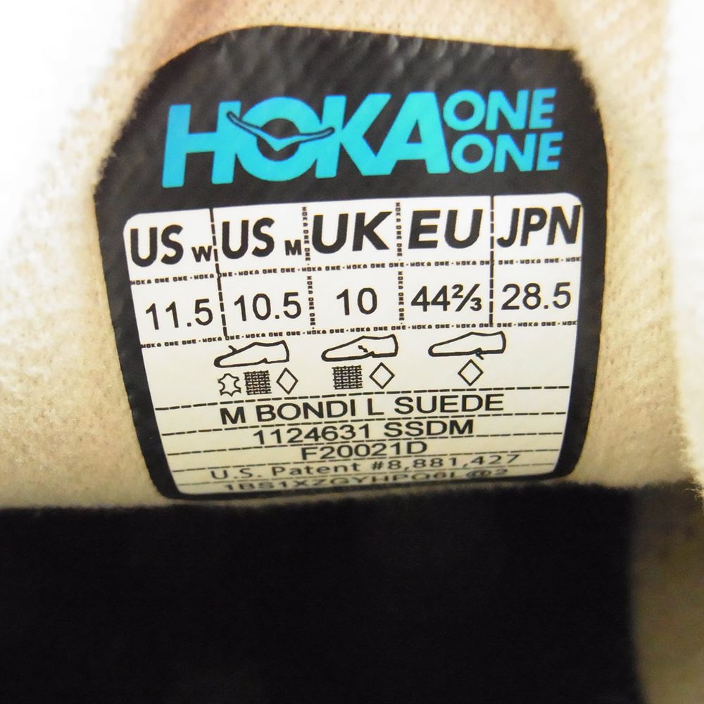 HOKA ONE ONE ホカ オネオネ 1124631 BONDI L SUEDE ボンダイ スエード ロー カット スニーカー　 ベージュ系  28.5cm【中古】