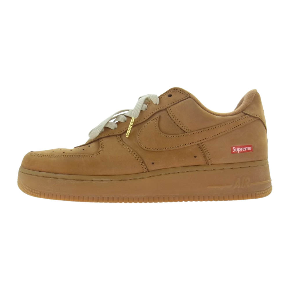 Supreme シュプリーム  DN1555-200  × NIKE AIR FORCE 1 LOW W SP Wheat DN1555-200×ナイキコラボ エア フォース ワン ロー フラックス ウィート ローカット スニーカー  ライトブラウン系【中古】
