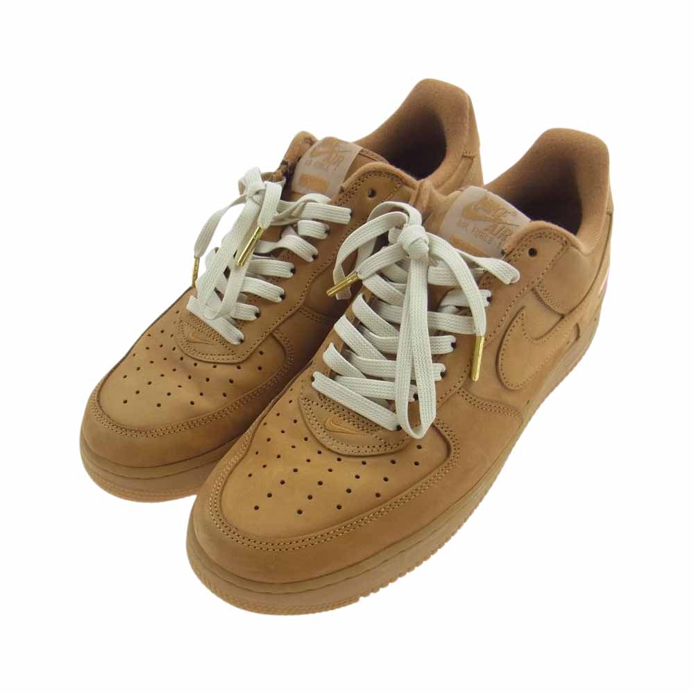 Supreme シュプリーム  DN1555-200  × NIKE AIR FORCE 1 LOW W SP Wheat DN1555-200×ナイキコラボ エア フォース ワン ロー フラックス ウィート ローカット スニーカー  ライトブラウン系【中古】