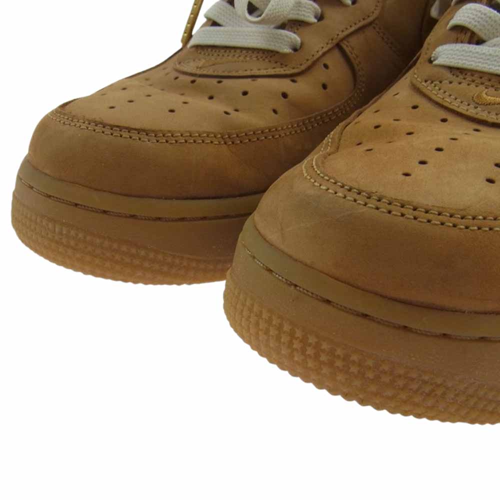 Supreme シュプリーム  DN1555-200  × NIKE AIR FORCE 1 LOW W SP Wheat DN1555-200×ナイキコラボ エア フォース ワン ロー フラックス ウィート ローカット スニーカー  ライトブラウン系【中古】